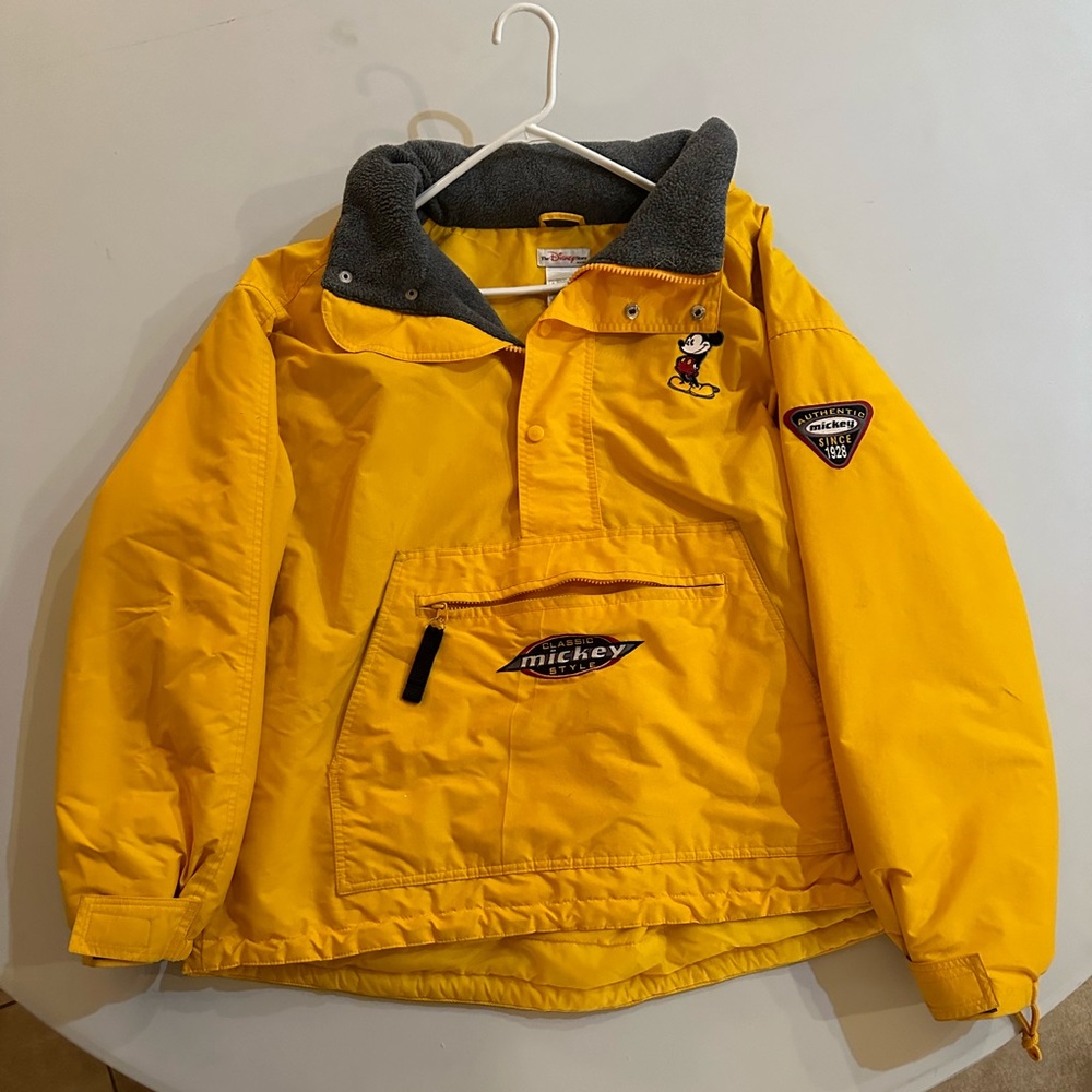 Vintage Disney Mickey Ski Rain Fleece Pullover Jacket